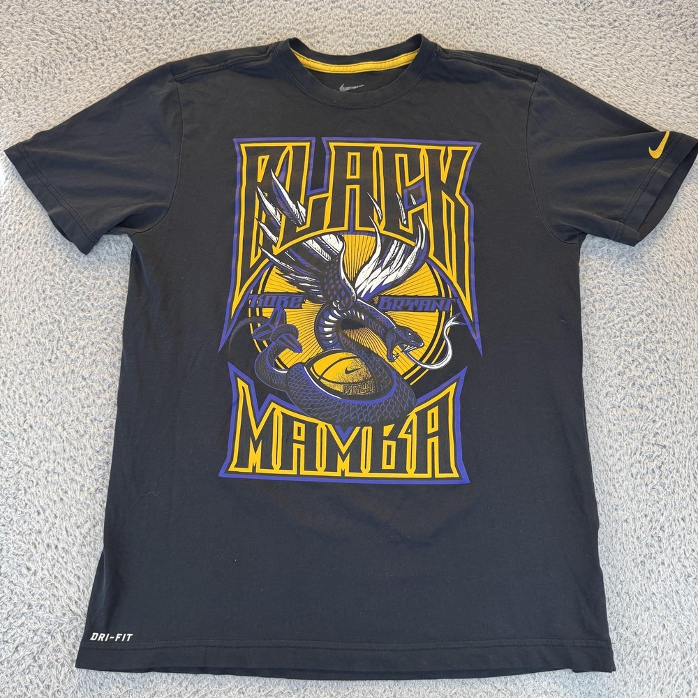 Nike Black Mamba Shirt Mens Medium Black Kobe Bryant Dri-FIT Lakers Basketball